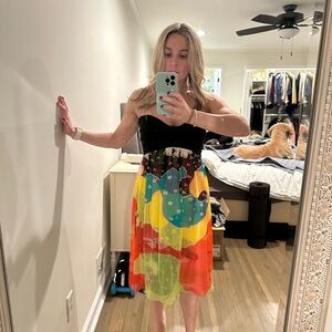 Diane Von Furstenberg Multicolor A-Line silk dress